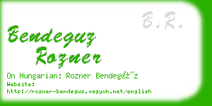 bendeguz rozner business card